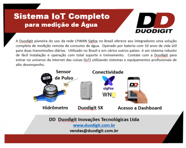 Sistema IoT Completo para medição de consumo de água.